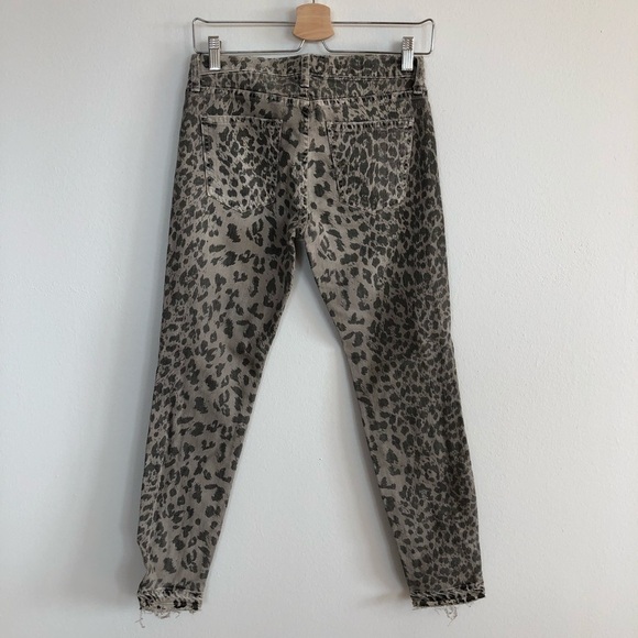 Current/Elliot the stiletto jeans in Grey leopard animal print NWT - Picture 7 of 9